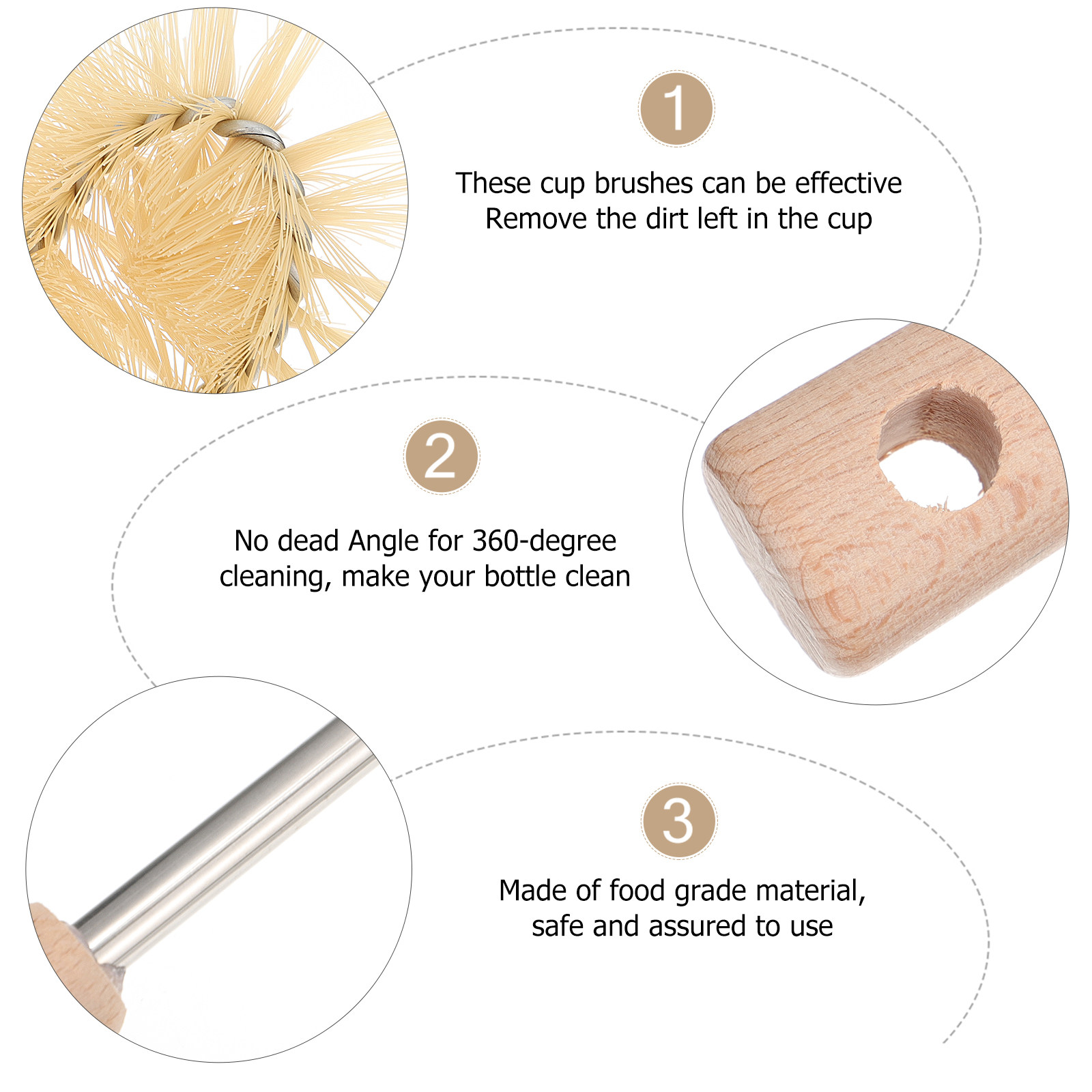 1Pcs Premium Cup Brush Bottle  - Dirt Brush Interior 评论和价格